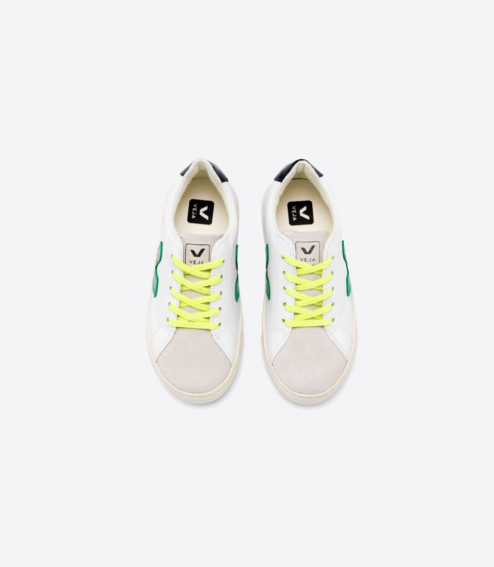 Veja Trainers Kids White - Esplar Leather - LMAR-80736